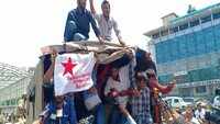 Hyderabad: SFI student organisations stage protest for the failure of Intermediate Board 