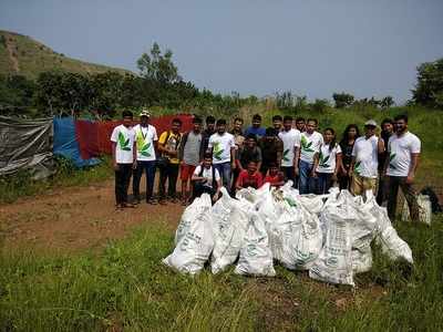 Environment activists clean up 7,520 kilograms of trash from 13 waterfalls