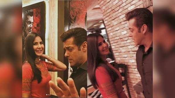 Pics: Salman Khan and Katrina Kaif share some candid moments on the sets of Bigg Boss 11