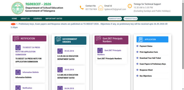TS DEECET 2026 answer key, response sheet released at deecet.cdse.telangana.gov.in: Direct link to download here
