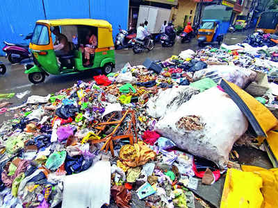 Trash piles up in Domlur as power failure, staff crunch hits station