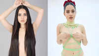 After hands, Urfi Javed covers herself with fake hair extensions 