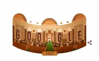 Google doodle celebrates Nehru's 'Tryst with Destiny' speech as country's first Prime Minister