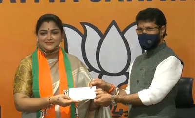 Khushbu Sundar quits Congress, joins BJP