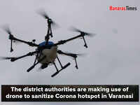 Drone sanitizes Corona hotspots in Varanasi 