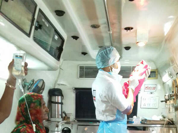 Woman delivers baby in ambulance surrounded by pride of lions
