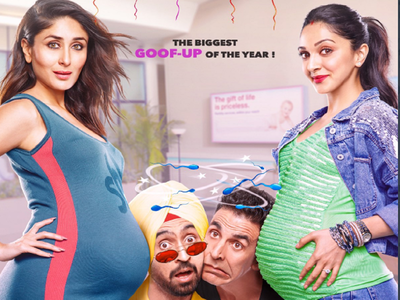 Good Newwz poster: Akshay Kumar, Diljit Dosanjh are caught between Kareena Kapoor and Kiara Advani’s baby bump