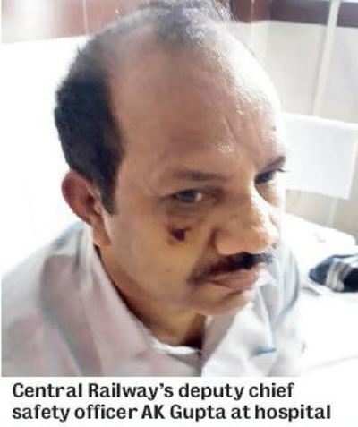 Rail safety officer almost loses an eye trying to board local