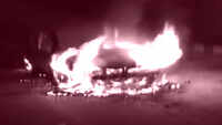 On cam: Car catches fire on highway in Kanpur 