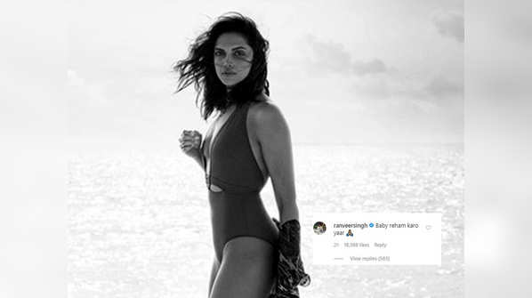 ​Ranveer Singh's mushy comment on Deepika Padukone's latest pictures is unmissable