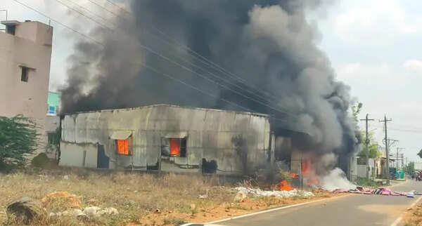 Fire damages items worth lakhs at pillow factory