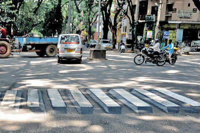 Girinagar school kids paint 3D zebra crossing to promote road safety