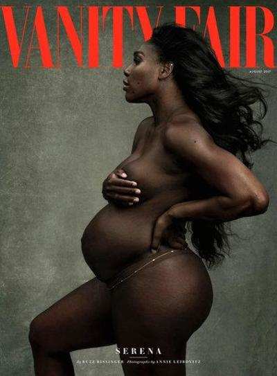 Pregnant Serena Williams stuns in nude photo cover for magazine