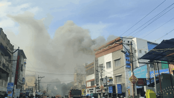 Fire engulfs nurses’ hostel in Madurai's K Pudur
