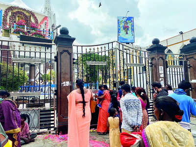 Devotees are pushing  through ‘C’ of obstacles