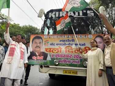 Jharkhand Cong ministers, workers leave for Delhi ahead of Nov 1 anti-SIR rally