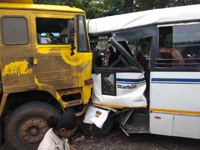 24 injured as Alibaug-Mumbai bus collides with truck in Raigad