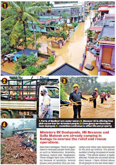 Karnataka: Kodagu in severe distress; Chief Minister HD Kumaraswamy to visit district today