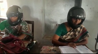 Telangana: Teachers stage 'helmet protest' against poor school infrastructure