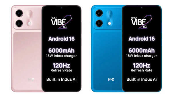 HMD Vibe2 5G launched in India as first smartphone with Indus by Sarvam AI, 6000mAh Battery, and Android 16: Price, features