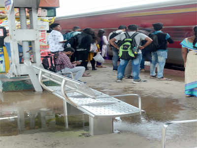 When it rains, it pours in KR Puram Railway Station