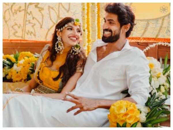 Rana Daggubati and Miheeka Bajaj's haldi ceremony was performed in Hyderabad in the lead up to their August 8 wedding