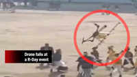 Watch how a drone crash-lands on dancers at Republic Day event in Jabalpur 