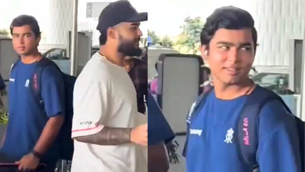 IPL 2026: Vaibhav Sooryavanshi gives captain Riyan Parag an 'awkward' stare after 'hum nahi hai film star' remark - Watch