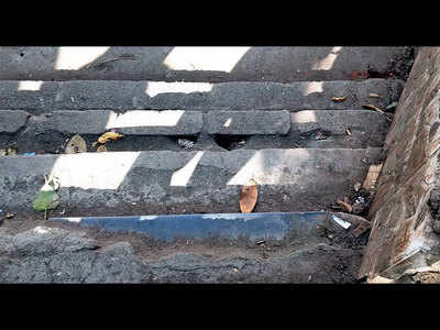 Damaged stairs pose a major risk at Grant Road station