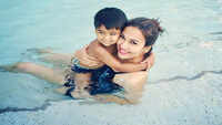 Rajinikanth's daughter Soundarya Rajinikanth trolled for pictures with son in pool, deletes it later 