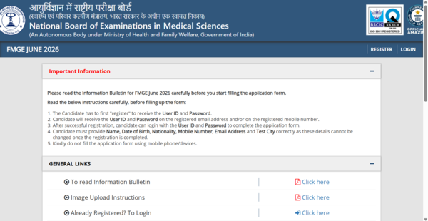 FMGE 2026 final edit window opens at natboard.edu.in: Check direct link to make corrections