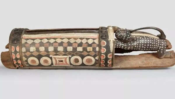France returns African talking drum: The sacred instrument that once 'spoke' to entire villages and warned of danger