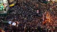 Mumbai: Devotees throng the streets during Ganesh Visarjan at Girgaon chowpatty 