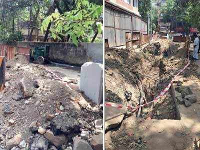 Road in Bandra dug up for water line for over six months