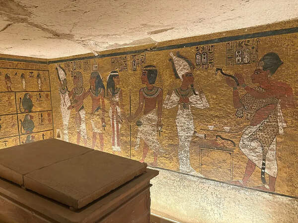 In 1922, an Egyptian worker hit a hidden stone step that uncovered the untouched tomb of King Tutankhamun
