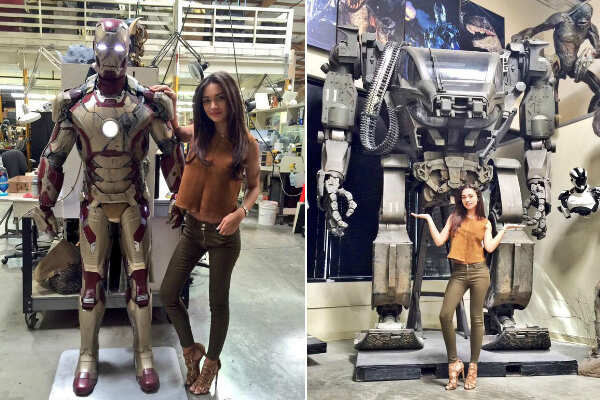 Amy Jackson with Rajinikanth in Shankar's Robot 2