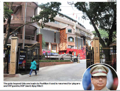 Chinnaswamy Stadium guard faces the strong arm of the law, 4 times