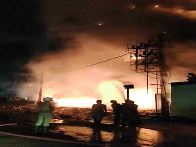 Blaze guts four-storied building; no casualties