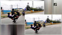 Caught on cam: Youth perform dangerous stunts on scooters in Bengaluru 