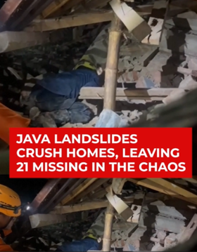 Indonesia Horror Caught On Camera: Landslide Hits Java, 2 Killed, Dozens Buried