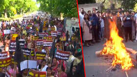 BJP Leaders Protest Outside Rahul's Residence Over Women Quota Bill; Hema Malini, Bansuri Lead