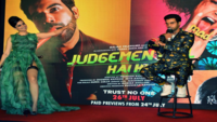 Raj Kummar Rao and Kangana Ranaut indulge in some quirky leg pulling and fun banter at 'Judgemental Hai Kya' song launch 