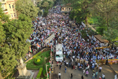 Around 20,000 join anti-CAA protest march at August Kranti Maidan, no untoward incident reported: Mumbai Police