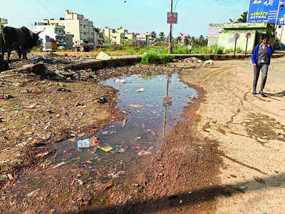 Trash takes over space around Metro station