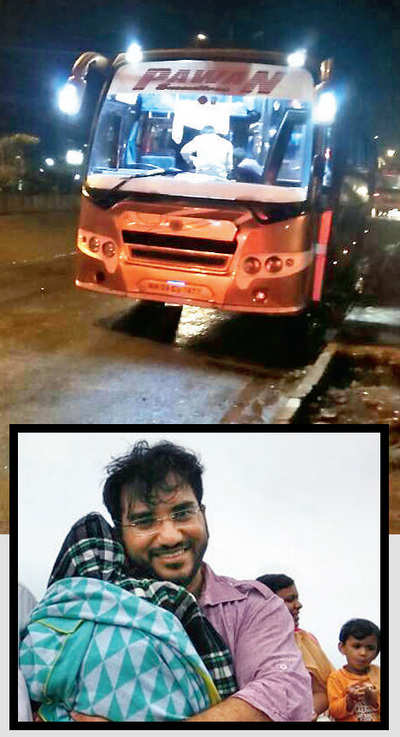 Pvt bus trip turns hellish after driver falls asleep at the wheel