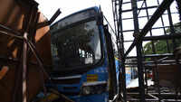 Pune: Bus hits 2 vehicles after brake failure 