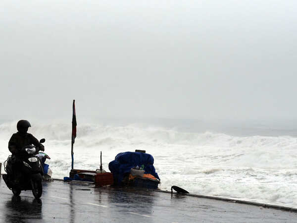 Sea erosion in coastal areas due to heavy rains in Kerala