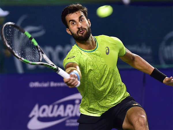 Yuki Bhambri powers on, Saketh Myneni pulls out