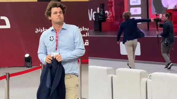 Magnus Carlsen loses cool after defeat to Vladislav Artemiev, pushes cameraman at World Rapid and Blitz - WATCH