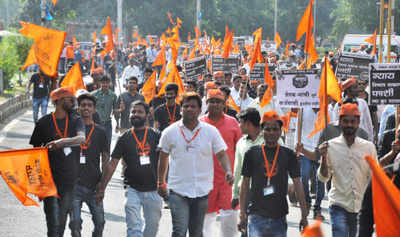Marathas 'silent' march in Nagpur to demand reservation